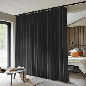 Cortinas divisorias de ambientes Panel de cortina de privacidad total Blackout H - Picture 1 of 12
