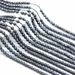 AAA ++ Schwarz Hämatit Winzig Facettiert Rund 2-3 mm Edelstein Schmuckherstellung Perlen 12 Zoll - Bild 1 von 12