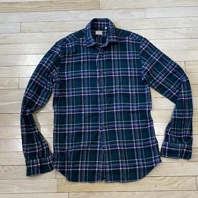 Xacus Italian Cotton Plaid Flannel Botton up Shirt  - Image 1 of 4