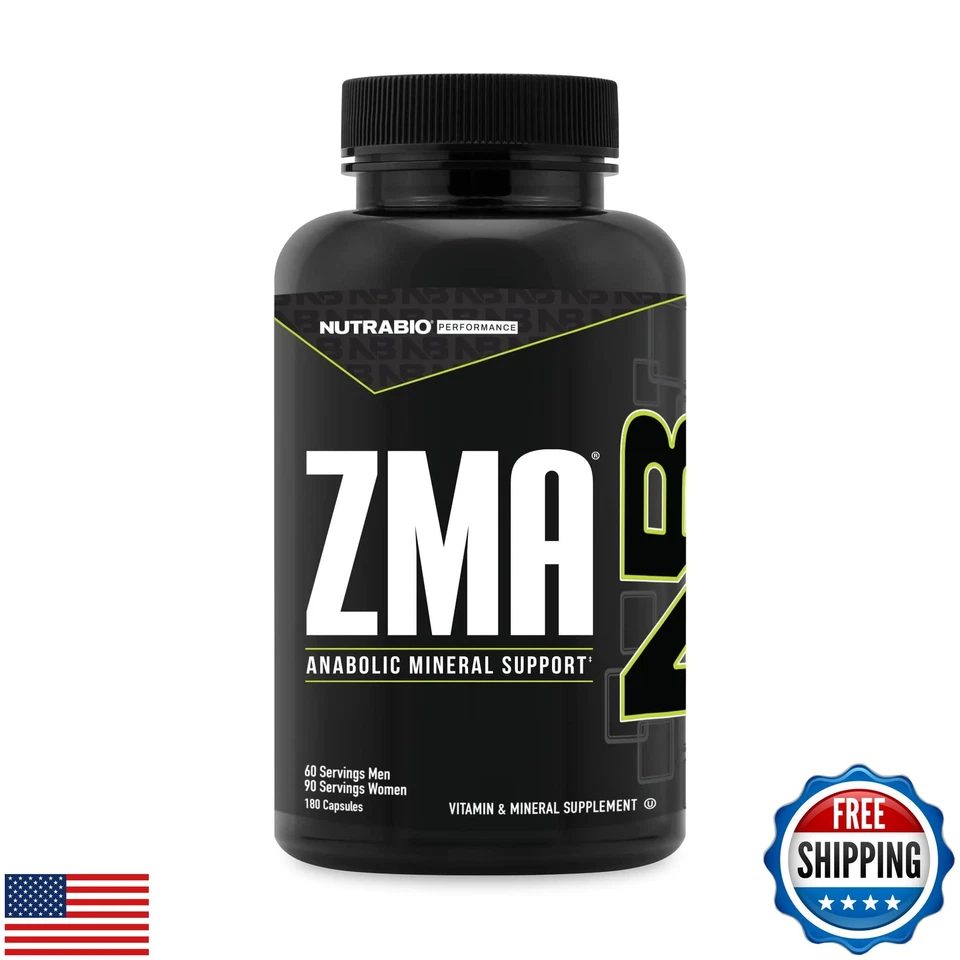 NutraBio ZMA добавки для мужчин и женщин - цинк магний добавки для супа - Изображение 1 из 4