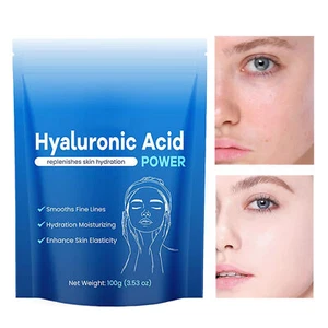 Moisturizing Skin Hyaluronic Powder 100g Natural Cosmetic Grade Spot-Reducing - Picture 1 of 12