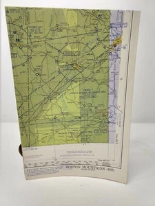 MAPA DE CARTA AERONÁUTICA MUNDIAL BOSTON MOUNTAINS 1963 DE COLECCIÓN - Imagen 1 de 4