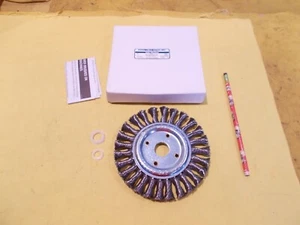 6" KNOTTED WIRE WHEEL 6" x 7/8" HOLE with bushings steel brush RANDOM USA 83033 - Picture 1 of 5