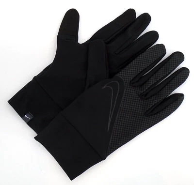 Guantes para correr Nike Lightweight Tech 360 para mujer medianos negros/plateados Foto 1 de 4
