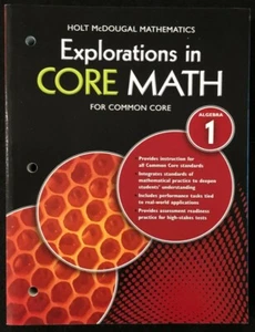 ALGEBRA 1 - EXPLORATIONS IN CORE MATH for COMMON CORE (2010, Holt McDougal) - Imagen 1 de 12
