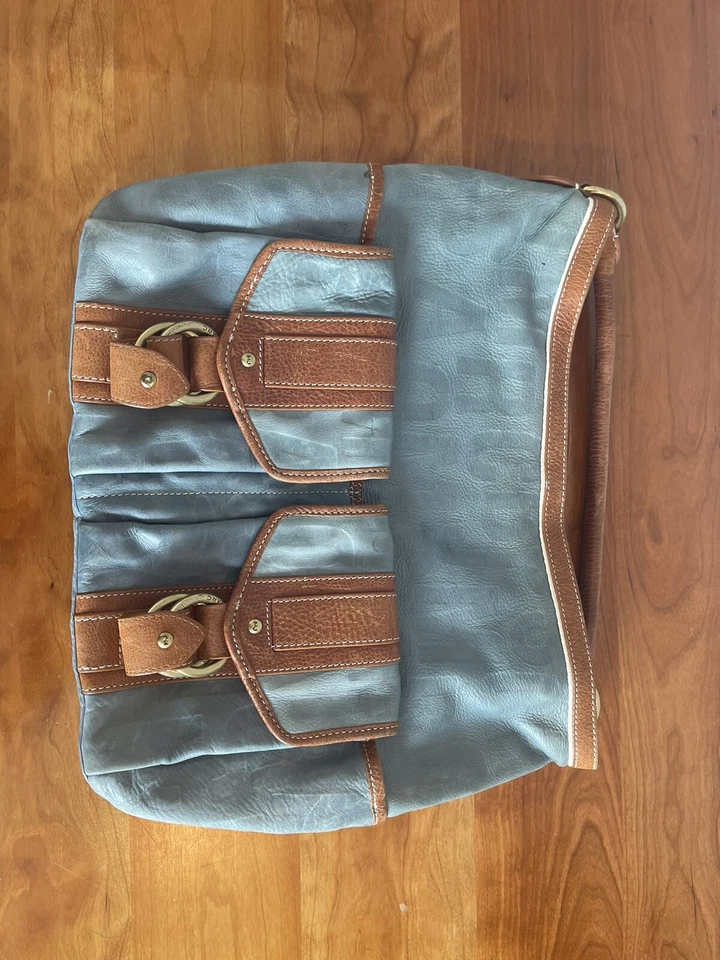 Marc Jacobs Vintage Azul Marino Cuero Bolso Hobo Monedero Excelente Estado Precioso Foto 1 de 4