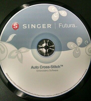 Singer Futura XL 400,420,500,550,580 & SESQ Auto Cross Stitch Software & Bonus • 19.66€