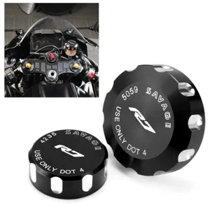 Cubiertas de depósito de líquido del depósito de líquido delantero trasero para YAMAHA YZF R7 2021-2024 YZFR7 - Imagen 1 de 15