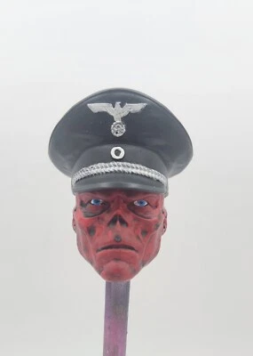 Cabeça de caveira vermelha personalizada Marvel Legends pintada em escala 1/12 - Imagem 1 de 2