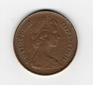 1981 Großbritannien TWO PENCE zirkuliert - Bild 1 von 2