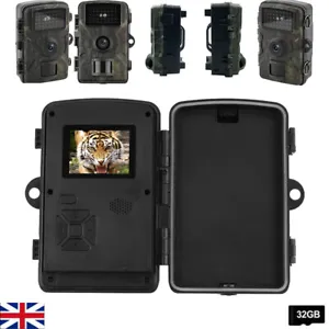 12MP Trail PIR Wildlife Camera Trap 1080P HD Hunting Cam Night Vision +32GB Card - Picture 1 of 19