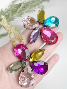 Home Decoration Accessories Flowers Christmas Ornaments lot mix of 3 color 2" - Picture 1 of 4