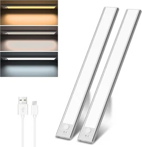 Sensor Cabinet Light, 2 Pack Wireless USB Rechargeable LED Motion Night Light - Bild 1 von 16