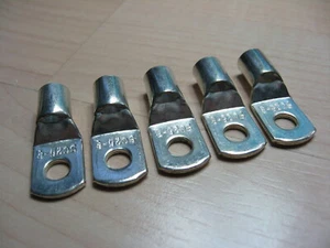 Lot of (5) Cable Lug 4AWG 25mm² 1/4" M6 Battery Lug Ring Terminal #E71CB - Picture 1 of 5