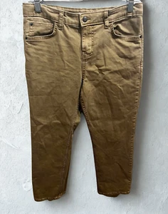 Cat And Jack Jeans Boys Size 14 Khaki Tan Brown Straight Adjustable Waist School - Picture 1 of 9