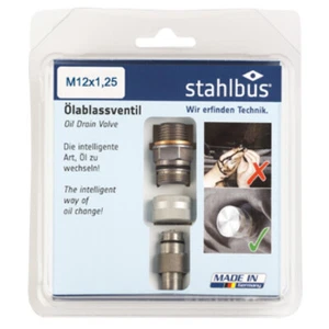 Válvula de drenaje de aceite Stahlbus® M12x1.25x12mm resistente al agua de mar juego completo - Imagen 1 de 2
