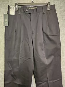 Dockers Premium Odyssey Twill Pants Mens 33x30 Black Pleated Straight Leg NEW - Picture 1 of 14