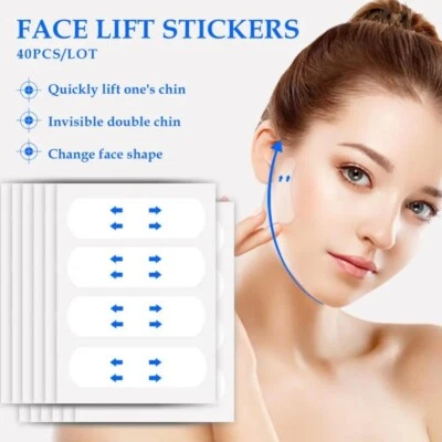 40PCS Invisible Face Neck Chin Eye Lift Facelift Sticker V Shape Tapes -AU Stock - image 1 of 4