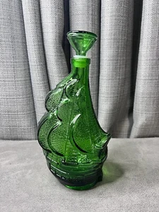 De colección Brevettato Vidrio Verde Navegación ENVÍO Decantador Botella Tapón Italia Italia - Imagen 1 de 22