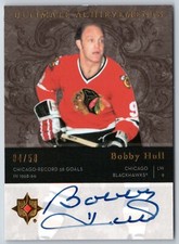 BOBBY HULL AUTO 2007-08 ULTIMATE COLLECTION ULTIMATE ACHIEVEMENTS #04/58   39712