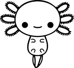 4" Axolotl kleiner Aufkleber Sticker Auto Liebe Haustier mexikanisch gehende Fische Aquarium Dekor - Bild 1 von 3