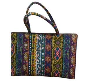 Women's Vintage MCM Margaret Smith Maine Top Handle Handbag Hippy Fabric Purse - Picture 1 of 11