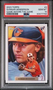 2023 TOPPS GUNNAR HENDERSON ROOKIE CARD GAME WITHIN THE GAME #2 RC - PSA 10 🔥 - Picture 1 of 5