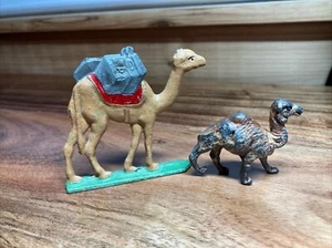 Vintage handbemaltes Blei Kamel Spielzeug Made in Mexico mit Vintage Metall deutsches Spielzeug - Bild 1 von 3