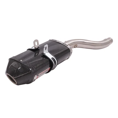 Tubo Scarico Slip On Punta Marmitta Fibra di Carbonio per Triumph Daytona 675R 2006-2012 - Immagine 1 di 4