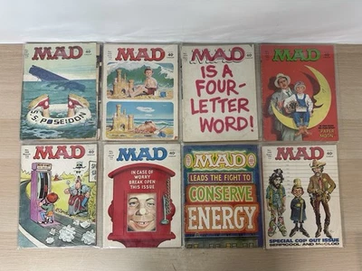 Vintage ‘73-‘74 Mad Magazine Lot Of 8 - Issues 161 162 163 164 165 167 168 169 Foto 1 de 4