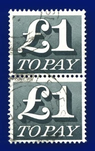 1970 SG D88 £1 schwarz Z74 Paar gut gebraucht Leeds auhu - Bild 1 von 1
