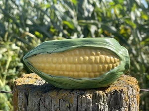 VTG 1979 Ceramic Sweet Corn Planter 5.5”Long 2.5”High Succulent Home Studio Art - Picture 1 of 13