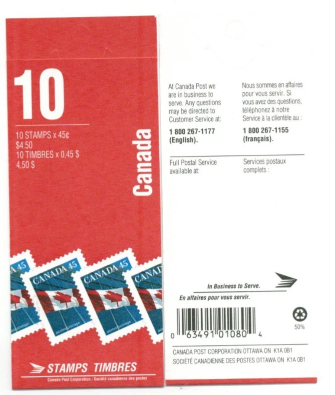 Canada - Complete Booklet - BK177Bb Open Cover - Canadian Bank Note - Image 1 of 1