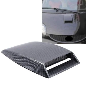 Car Universal Air Flow Intake Scoop Bonnet Hood Vent Decoration Cover Carbon - Picture 1 of 3