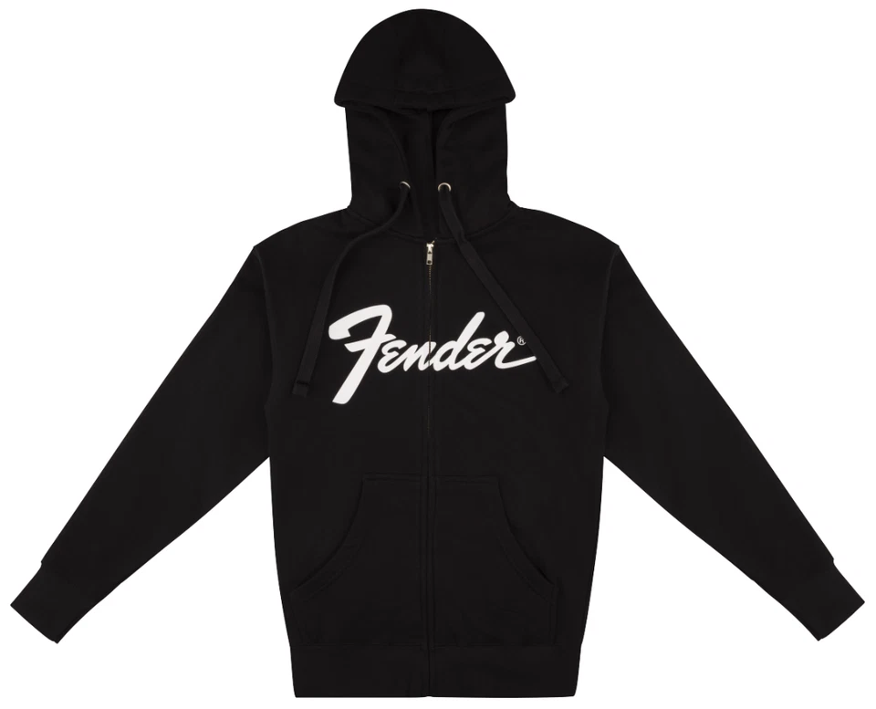 Fender Guitars Transition Logo Zip-Up Hoodie Sweatshirt, Black, Medium (M) - Image 1 of 1
