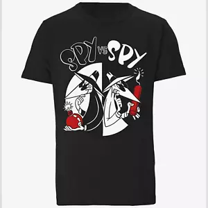 VTG Spy vs Spy Cartoon T-shirt Black Unisex Cotton All Sizes s-5xL JJ3432 - Picture 1 of 3