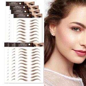 7Sheets Eyebrow Tattoo Stickers 4D Hair-like Waterproof Natural Fake Eyebrow ... - Picture 1 of 6