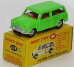 1:48 - ATLAS - DINKY TOYS - (197) Morris Mini-Traveller fluorescent Green BOXED/ - Picture 1 of 1