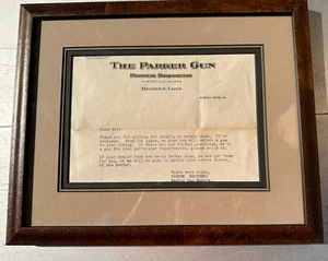 Rare 1889 Parker Gun Advertising Postal Cover LETTER Nicely Framed - Picture 1 of 6