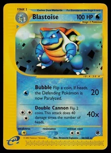 Blastoise - 36/165 - Pokemon Card Expedition Base Set Rare - LP - Picture 1 of 2