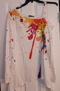 Shein Womens Multicolor Splattered Short Set Size XL - Picture 1 of 10