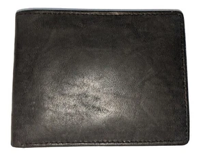 Van Heusen Leather Billfold Wallet, Black - Picture 1 of 5
