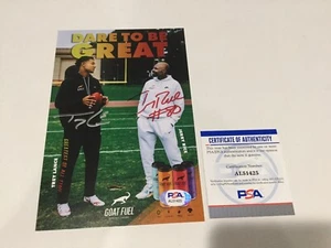 Tarjeta Trey Lance Jerry Rice Firmada Autografiada 5x7 PSA ADN Autenticidad Go SF 49ers b - Imagen 1 de 1