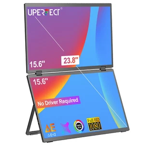 Dual Portable Fold 1920x1080 IPS FHD Monitor Screen Extender For Most Laptops - Afbeelding 1 van 7
