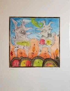 BERNARD BERTHOIS-RIGAL Original Etching/Aquatint, Les Tirailles Signed - Picture 1 of 5