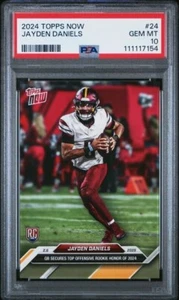2024 TOPPS NOW #24 JAYDEN DANIELS ROOKIE RC PSA 10 - Picture 1 of 2