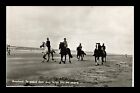 DR JIM STAMPS US POSTCARD REAL PHOTO RIDING HORSES ON BEACH NETHERLANDS UNPOSTED