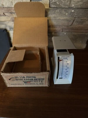Винтажные диетические весы 16 унций 500 граммов - в оригинальной коробке - сделано в США - Изображение 1 из 4