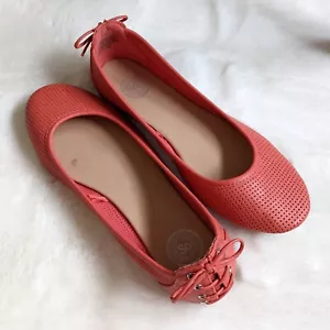 So Slip On Airy Laced Back Coral 8 Med Flat Dressy to CasualBallet - Bild 1 von 11