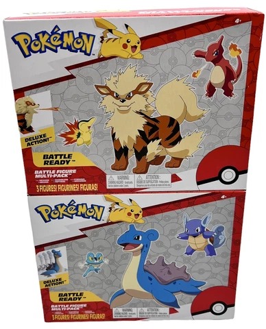 Pokemon Lot Of 2 Battle Figure Multi-pack Arcanine  Lapras 6 Figures New Toys Cover